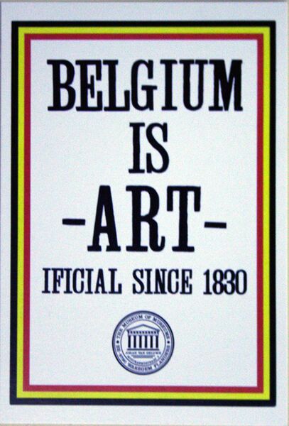 Fichier:VAN GELUWE Johan - Belgium is ART P.jpg